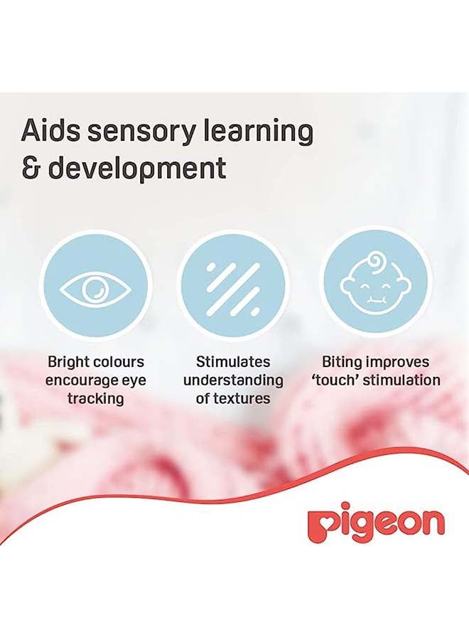 pigeon - Soft Naturally Shaped Star Designed Cooling Wide Handle Teether , Cool To Sooth 4+Months - Image 1