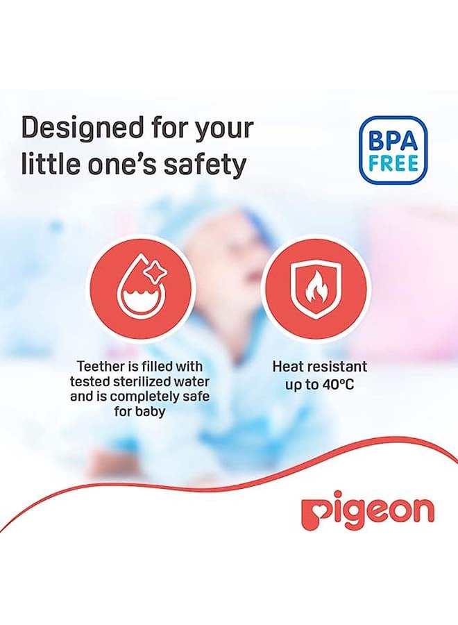 pigeon - Soft Naturally Shaped Star Designed Cooling Wide Handle Teether , Cool To Sooth 4+Months - Image 1