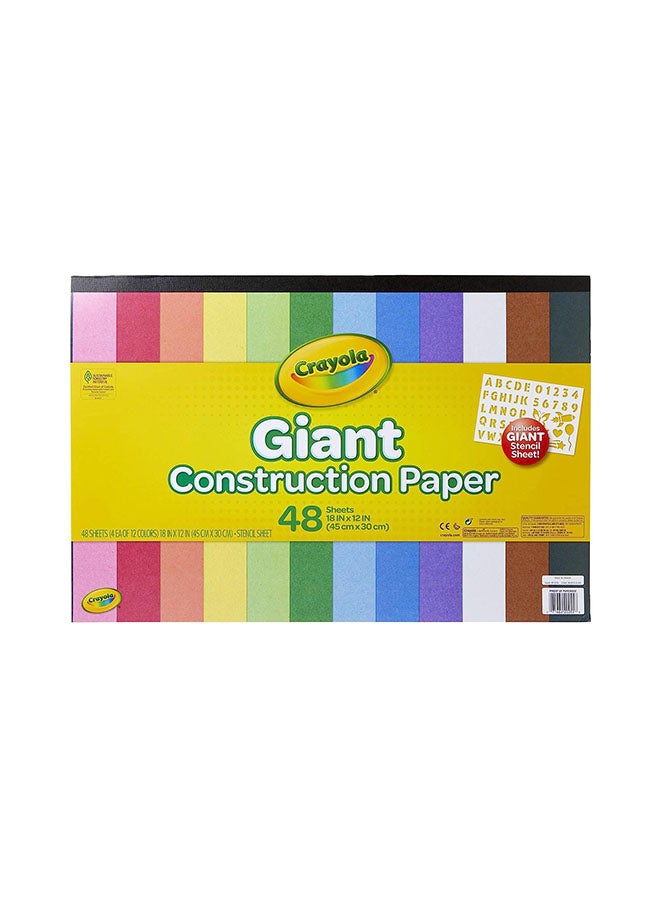 كرايولا 48 قطعة من ورق البناء العملاق مع استنسل، عدد 48 - Image 2