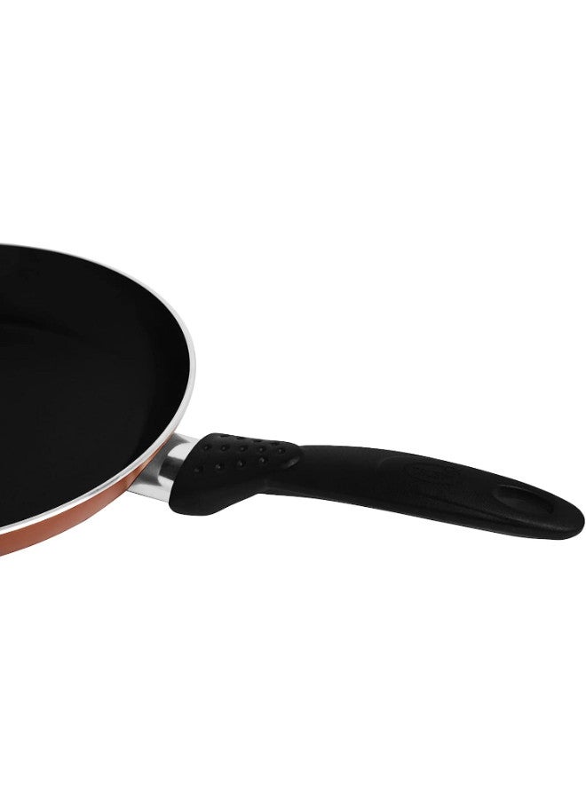 Trust Non-Stick Aluminium Flat Fry Pan Black and Copper 28cm  - Image 5