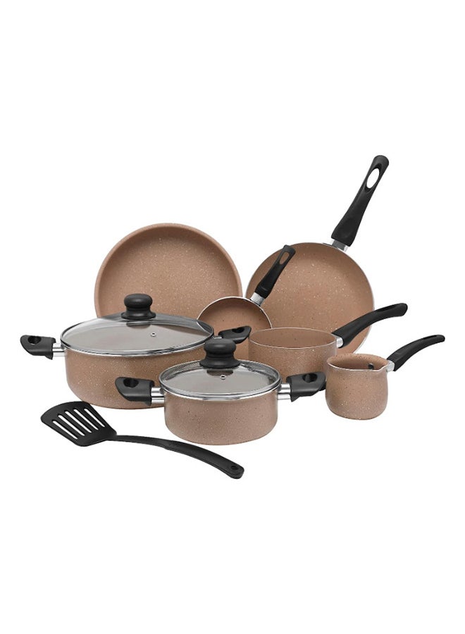 Trust 10-Piece Cookware Set Beige/Black - Image 1