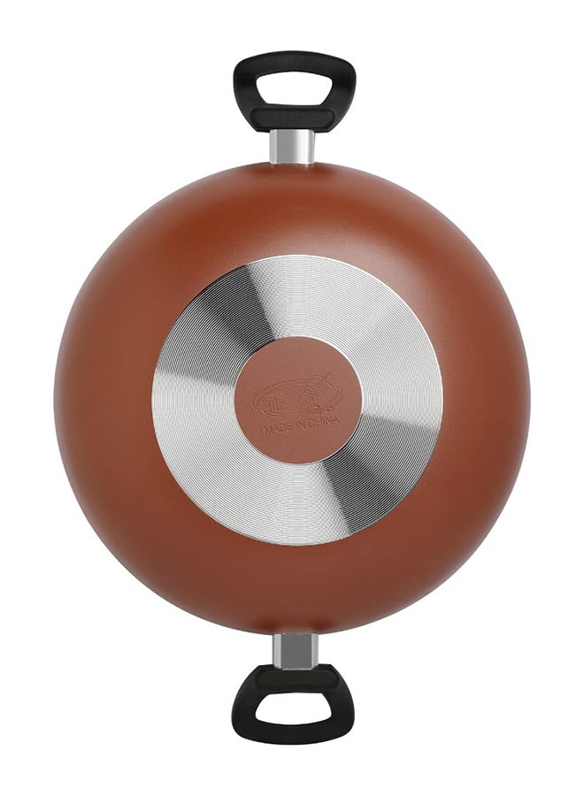 Trust Non-Stick Wok Pan With Lid Brown 30cm - Image 2