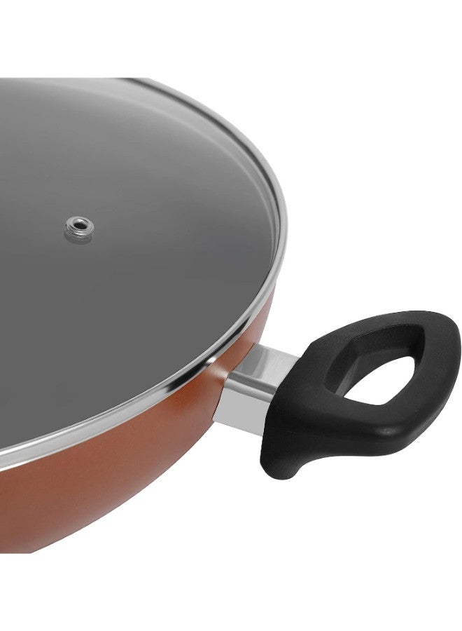 Trust Non-Stick Wok Pan With Lid Brown 30cm - Image 4