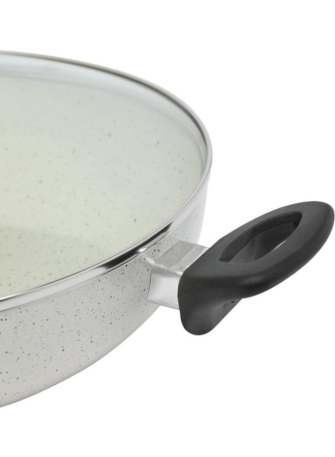 Trust - Non-Stick Wok Pan With Lid White 30cm - Image 1