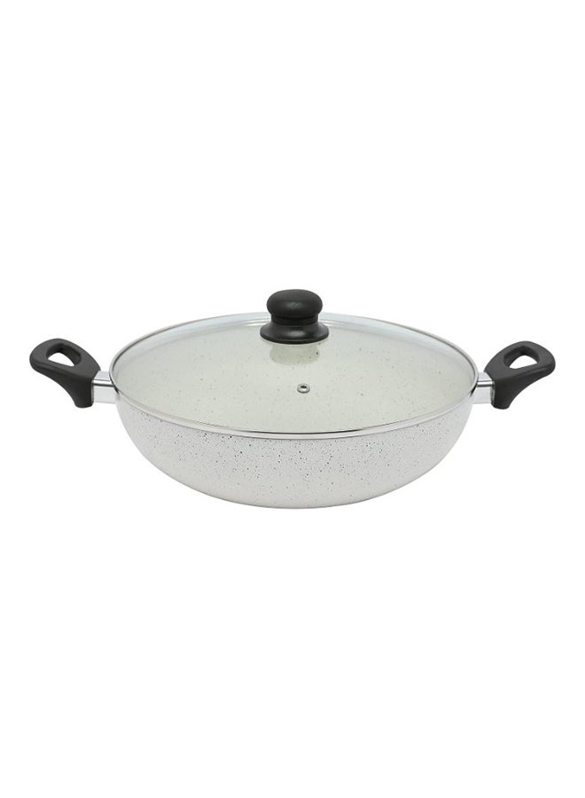 Trust - Non-Stick Wok Pan With Lid White 30cm - Image 1