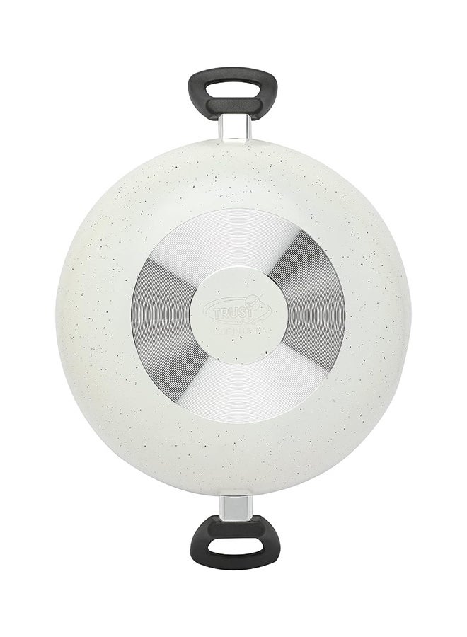 Trust - Non-Stick Wok Pan With Lid White 30cm - Image 1