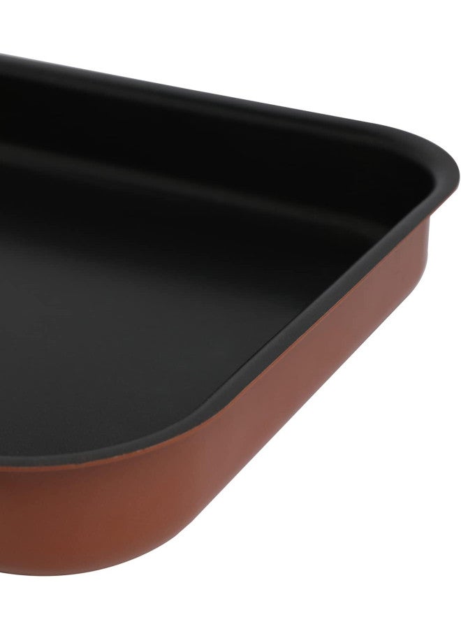 Trust Aluminium Roasting Pan Black/Brown 33x25cm  - Image 5