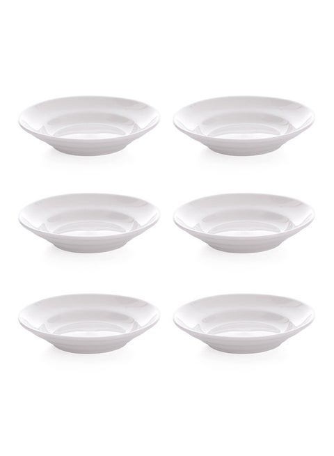 6-Piece Deep Plate White 6inch