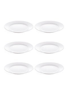 Dove 6-Piece Dinner Plates Porcelain Round White 8inch  - Image 1