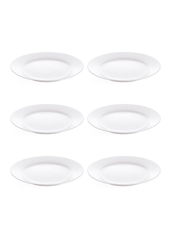 Dove 6-Piece Dinner Plates Porcelain Round White 8inch  - Image 1