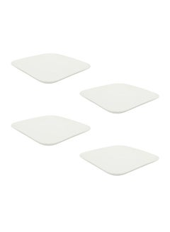 Dove 4-Piece Square Dinner Plates White 10inch  - Image 1