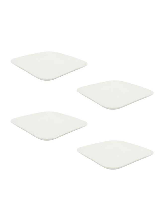 Dove 4-Piece Square Dinner Plates White 10inch  - Image 1