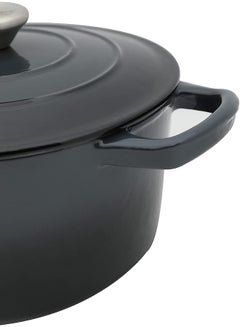 PROCILA Cast Iron Round Casserole Black 22.2cm  - Image 5