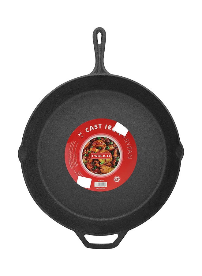 PROCILA Cast Iron Fry Pan Black 38cm - Image 3