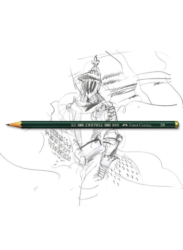 FABER-CASTELL - 6-Piece Castell 9000 Pencils Green - Image 1