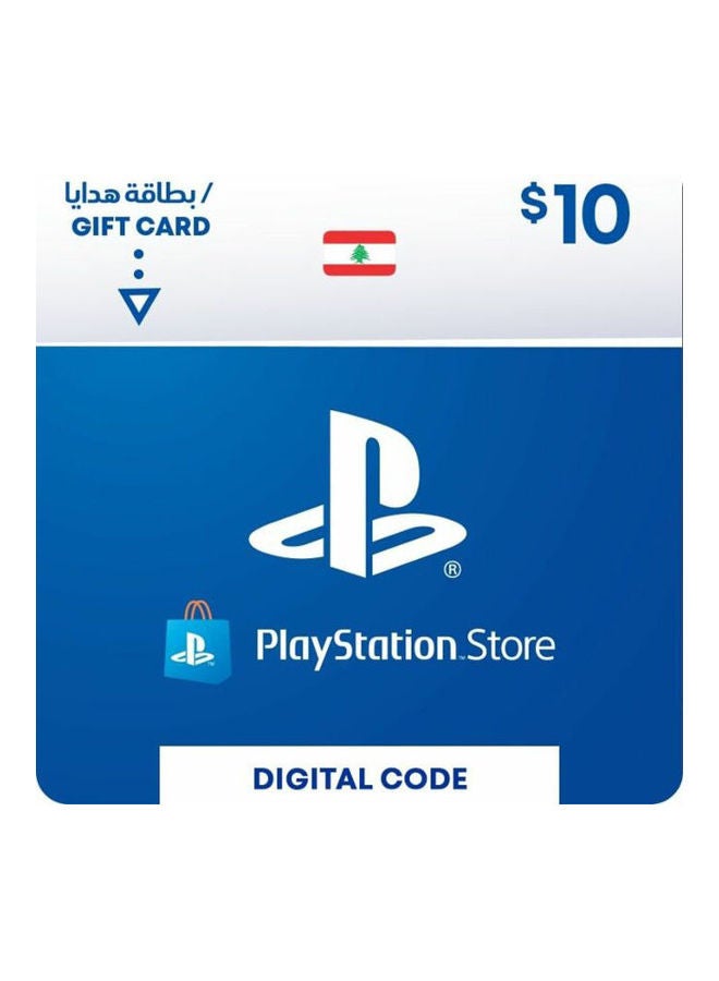 سوني Playstation Lebanon 10 USD Gift Card 