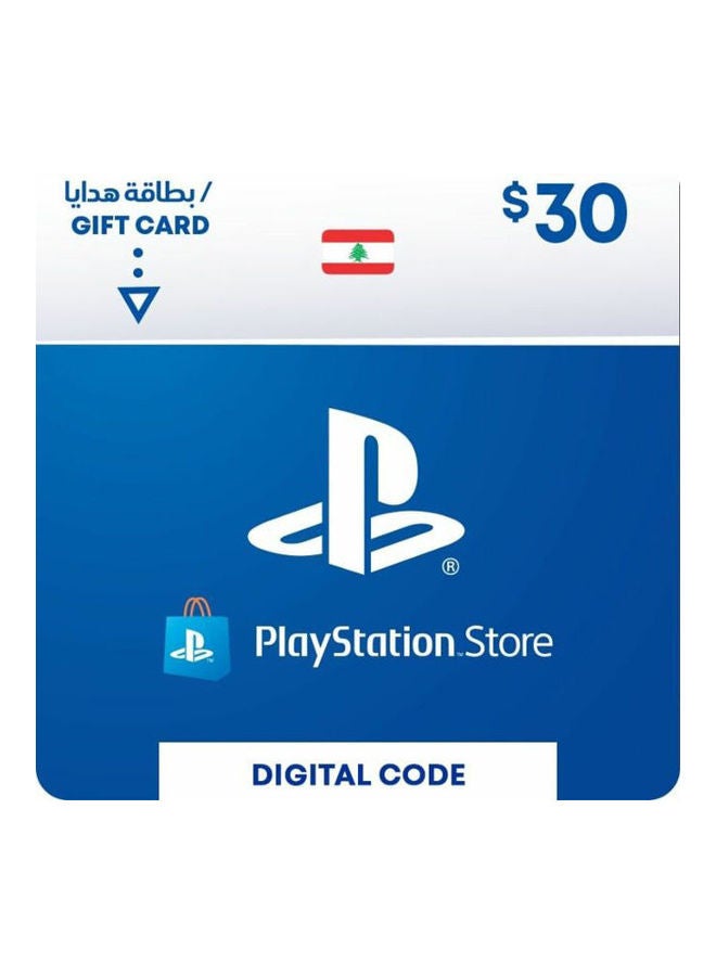 Sony Playstation Lebanon 30 USD Gift Card 