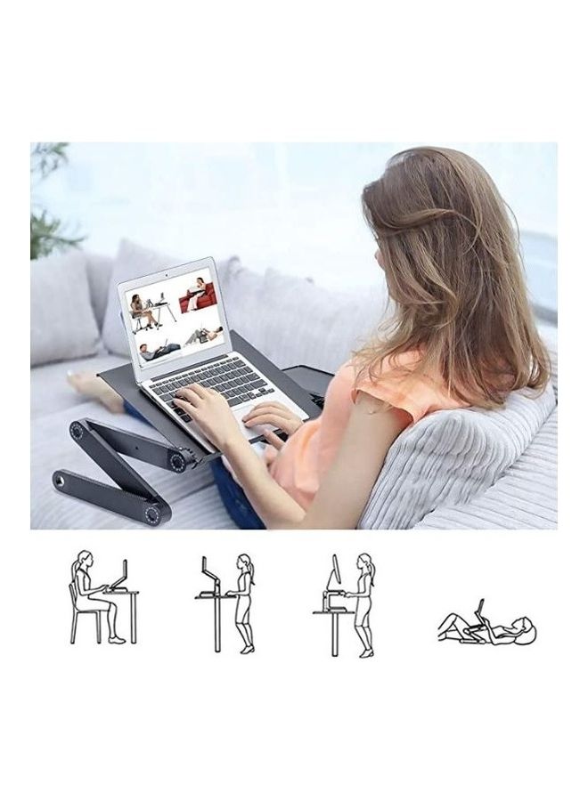 Datazone - Beautiful Design Portable Versatile Small Adjustable Laptop Table For Bed, Sofa And Luggage Black - Image 1