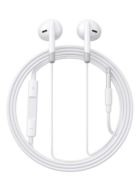 JR-EW01 3.5Mm Wired Series Half In-Ear Earphones White