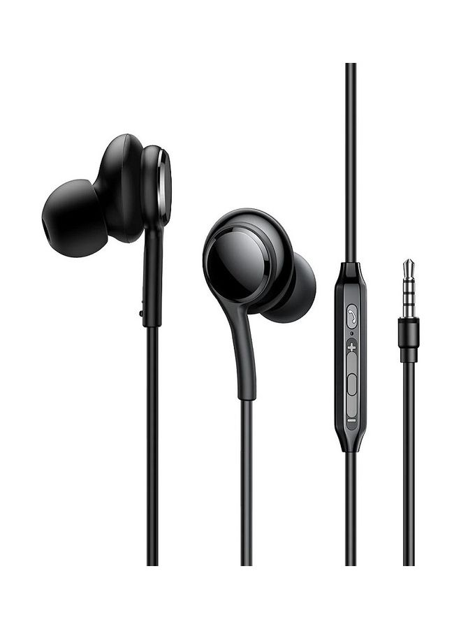 JOYROOM 3.5Mm Wired In-Ear Headphones, Deep And Powerful Pure Bass Sound, Button Remote/Mic, Tangle-Free Flat Cable, Ultra Comfortable Fit 1.2M Black  - Image 1