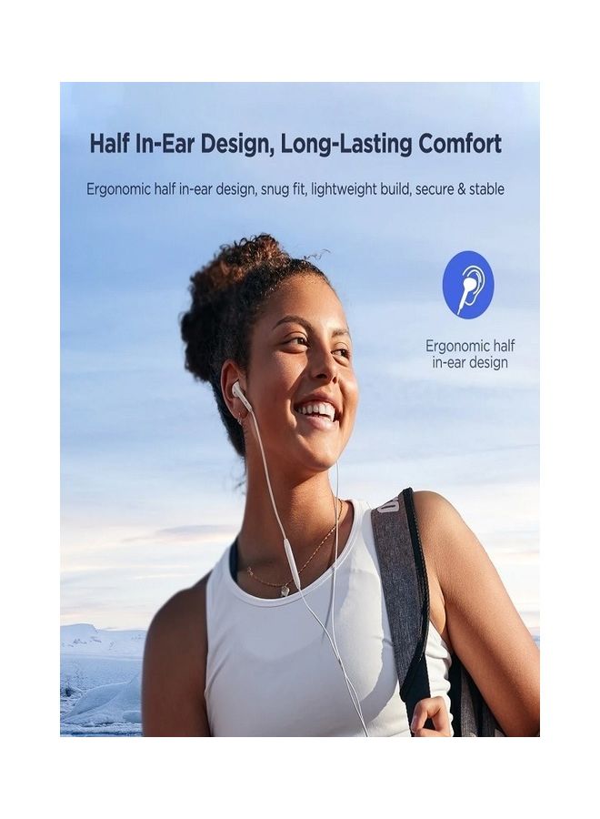 JOYROOM - In-Ear Type C Headphones Wired Earphones With Microphone Usb-C Sound Noise Isolating Compatible New Ipad Mini 6, Ipad Pro, Galaxy S23/S22, S23Ultra, Ipad Air 5 White - Image 1