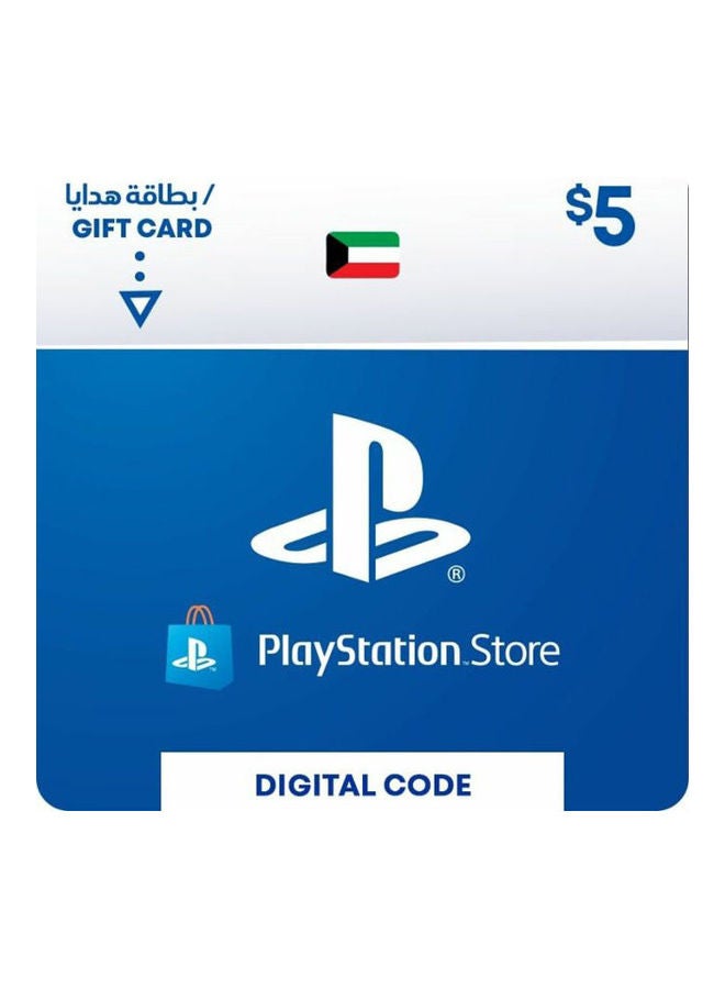 سوني بطاقة هدايا بلاي ستيشن الكويت بقيمة 5 دولار أمريكي 