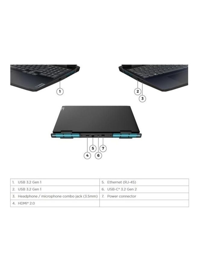 Lenovo - IdeaPad Gaming 3 Laptop With 15.6-inch Full HD IPS Display, Core i7-12650H Processor/16GB RAM/512GB SSD M.2/DOS(Without Windows)/4GB NVIDIA GeForce RTX 3050 Graphics English/Arabic Onyx Grey - Image 1