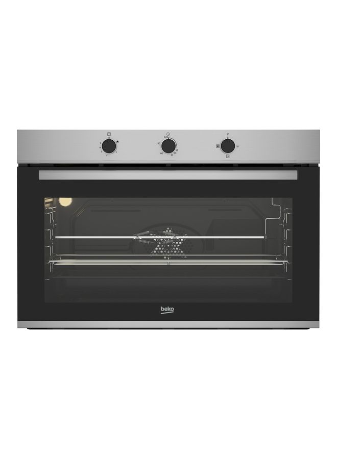 Beko - 90cm Builtin Gas Oven, 96 liters Oven Capacity, Fan-Assisted Gas Oven, Mechincal Timer, A+ Energy Rating BBWHT12101XS Stainless Steel - Image 1