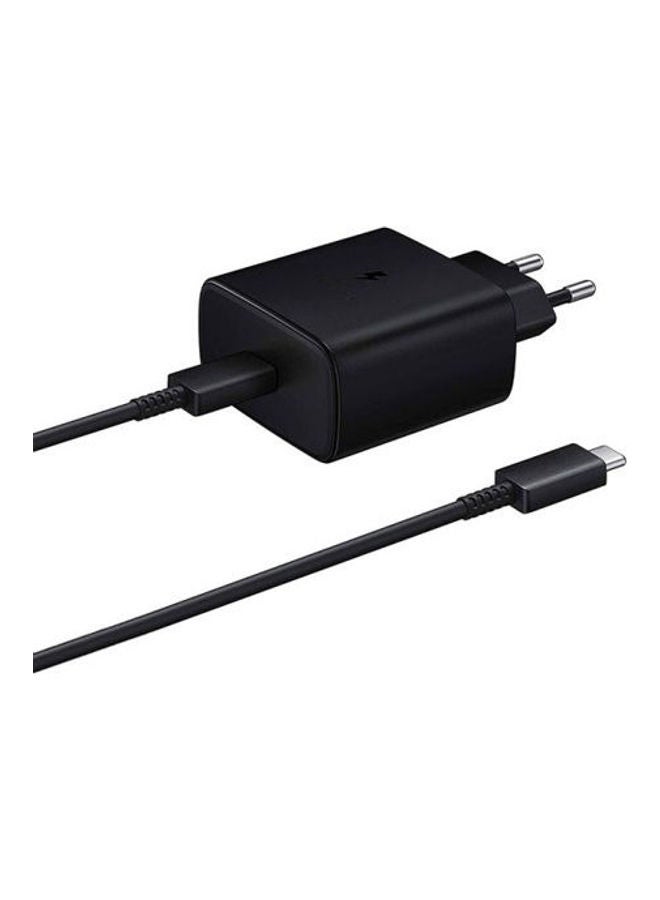 سامسونج محول السفر من سامسونج، 45 وات، كابل شحن سريع للغاية من USB من النوع C إلى النوع C بطول 1.8 متر -  - Image 1