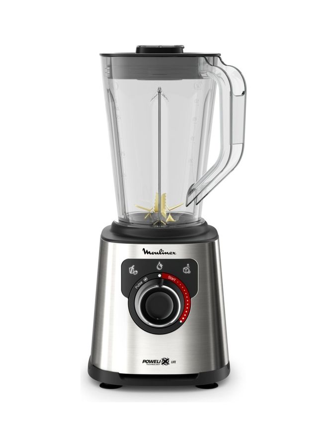 Moulinex - Blender | PerfectMix |High Speed  Blender Smoothie Maker | Mixer | Powelix Life Technology for fast Results | Light and Unbreakable Jar | Powerful Blending | InspiringApp |600 ml on the go bottle | 2 Years Warranty 2 L 1200 W LM88HD27 Silver - Image 1