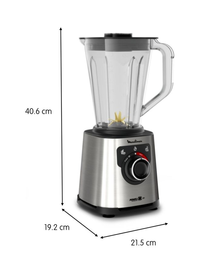 Moulinex - Blender | PerfectMix |High Speed  Blender Smoothie Maker | Mixer | Powelix Life Technology for fast Results | Light and Unbreakable Jar | Powerful Blending | InspiringApp |600 ml on the go bottle | 2 Years Warranty 2 L 1200 W LM88HD27 Silver - Image 1
