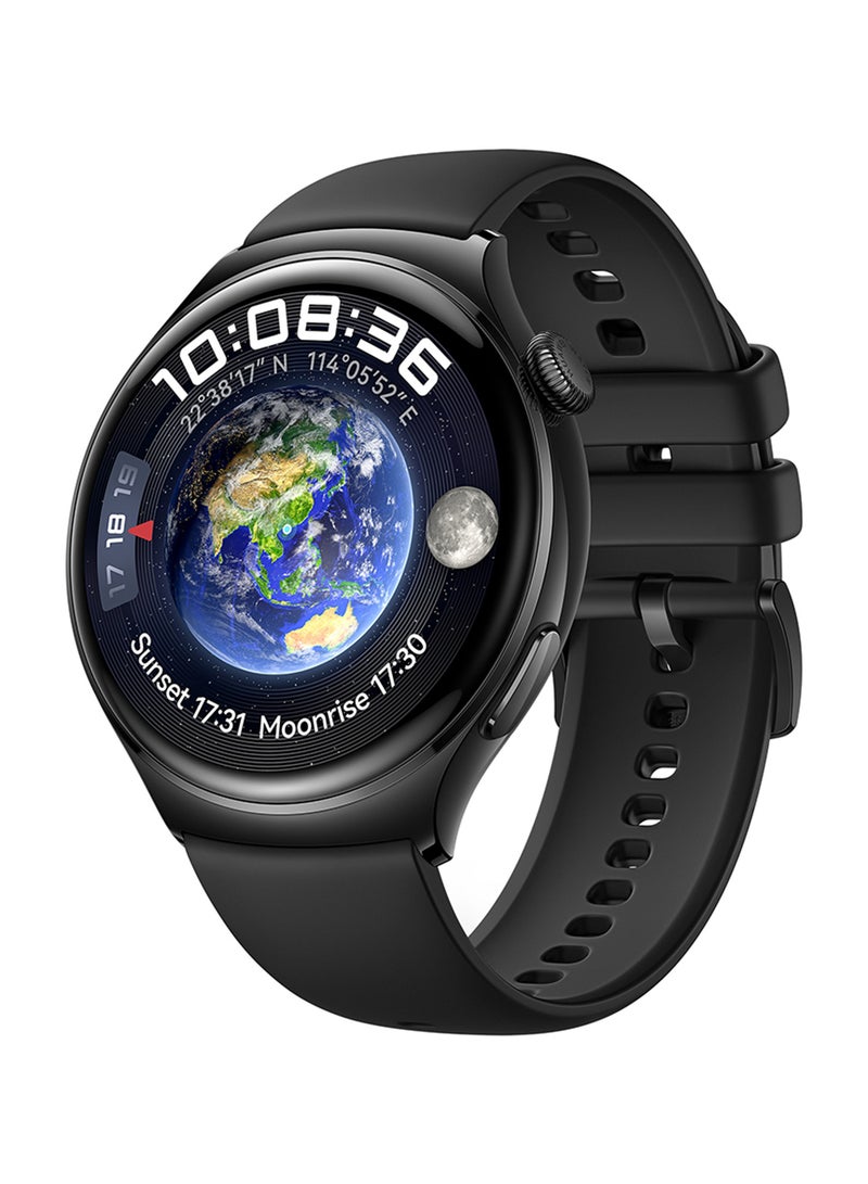 HUAWEI - WATCH 4 Smartwatch, 3D Curved Glass, Health At A Glance, eSIM Cellular Calling, Fresh-New Activity Rings, 14-Day Battery Life, ECG Analysis, Compatible With Andriod And Ios Black - Image 1
