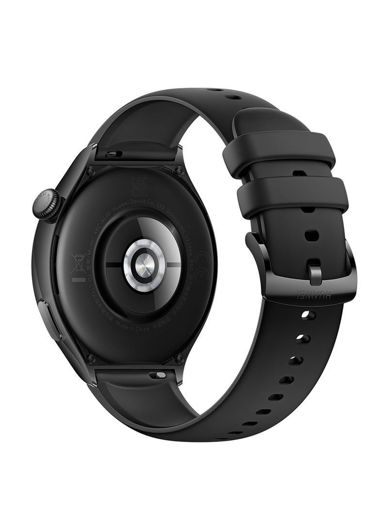 HUAWEI - WATCH 4 Smartwatch, 3D Curved Glass, Health At A Glance, eSIM Cellular Calling, Fresh-New Activity Rings, 14-Day Battery Life, ECG Analysis, Compatible With Andriod And Ios Black - Image 1