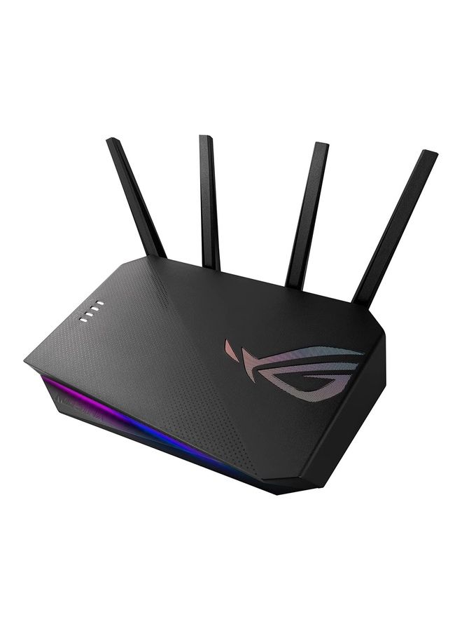 ASUS - Rog Strix GS-AX5400 Dual Band Wi-Fi 6 Gaming Router, 4 LAN Ports, Port Speed 10/100/1000Mbps, Ethernet, Dedicated Gaming Port, VPN Fusion, Lifetime Free Internet Security, Instant Guard, AiMesh, Adaptive QoS, Port Forwarding, Aura RGB 90IG06L0-MU9R10 Black - Image 1