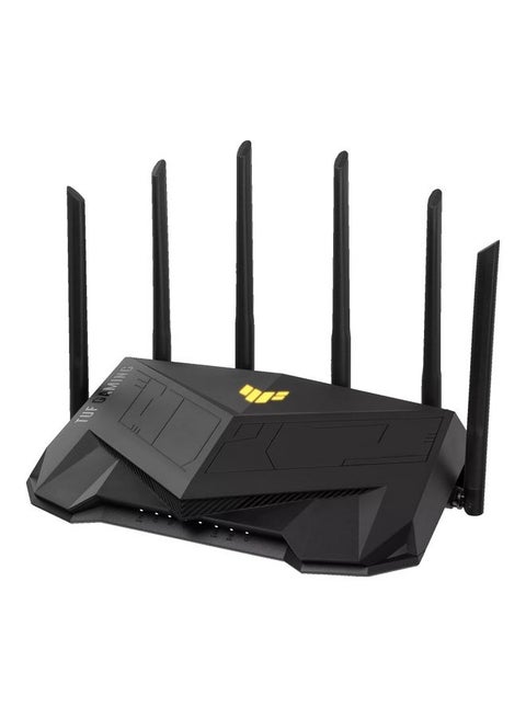 TUF Gaming AX6000 Dual Band WiFi 6 Extendable Gaming Router, Dual 2.5G Ports, Gaming Port, Mobile Game Mode, Port Forwarding, Subscription-free Network Security, Instant Guard, AiMesh Compatible Black
