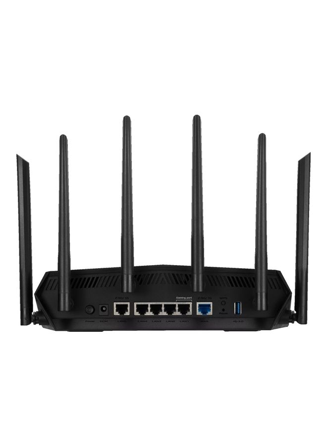 ASUS - TUF Gaming AX6000 Dual Band WiFi 6 Extendable Gaming Router, Dual 2.5G Ports, Gaming Port, Mobile Game Mode, Port Forwarding, Subscription-free Network Security, Instant Guard, AiMesh Compatible Black - Image 1