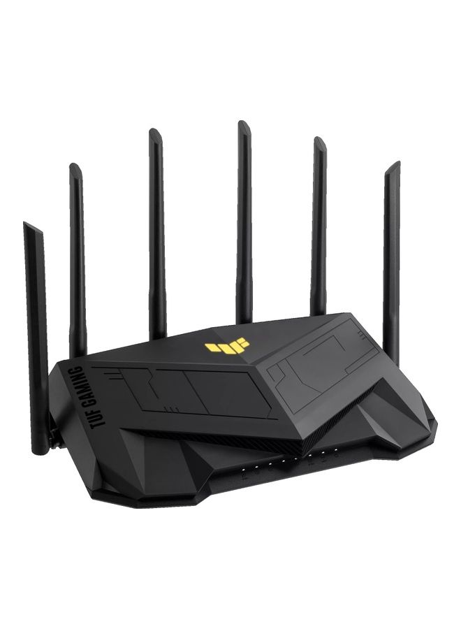 ASUS - TUF Gaming AX6000 Dual Band WiFi 6 Extendable Gaming Router, Dual 2.5G Ports, Gaming Port, Mobile Game Mode, Port Forwarding, Subscription-free Network Security, Instant Guard, AiMesh Compatible Black - Image 1