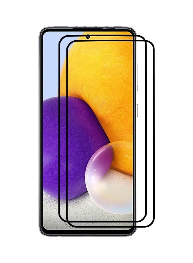 MARGOUN 2 Pack For Samsung Galaxy A72 Screen Protector Tempered Glass Full Glue Back Clear - Image 2