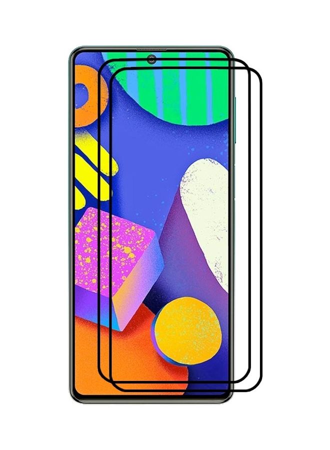 MARGOUN 2 Pack For Samsung Galaxy F62 Screen Protector Tempered Glass Full Glue Back Clear - Image 2