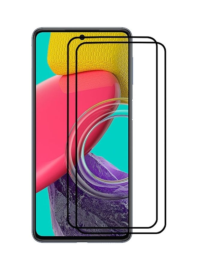 MARGOUN 2 Pack For Samsung Galaxy M53 Screen Protector Tempered Glass Full Glue Back Clear - Image 2