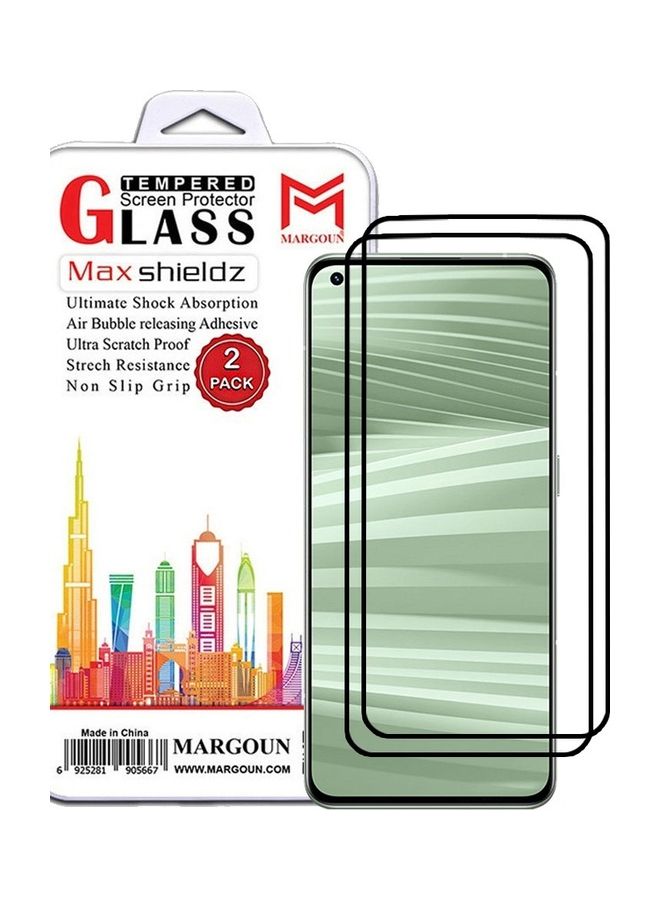 MARGOUN 2 Pack For Realme GT2 Pro Screen Protector Tempered Glass Full Glue Back Clear - Image 1
