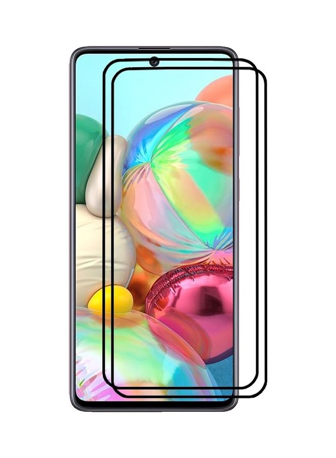 MARGOUN 2 Pack For Samsung Galaxy A71 Screen Protector Tempered Glass Full Glue Back Clear - Image 2