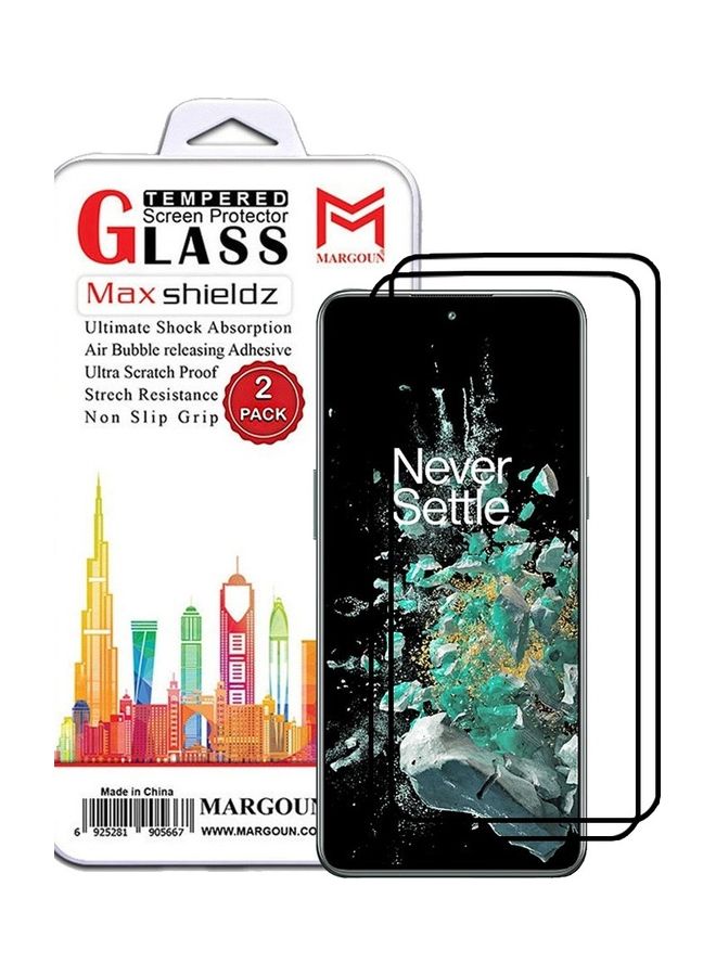 MARGOUN 2 Pack For OnePlus Ace Pro Screen Protector Tempered Glass Full Glue Back Clear  - Image 1