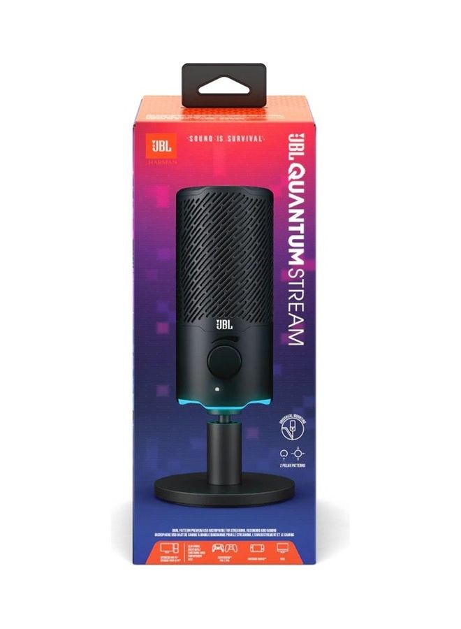 JBL - Quantum Stream Dual Pattern Premium USB Microphone For Streaming, Recording And Gaming 50036388948 Black - Image 1
