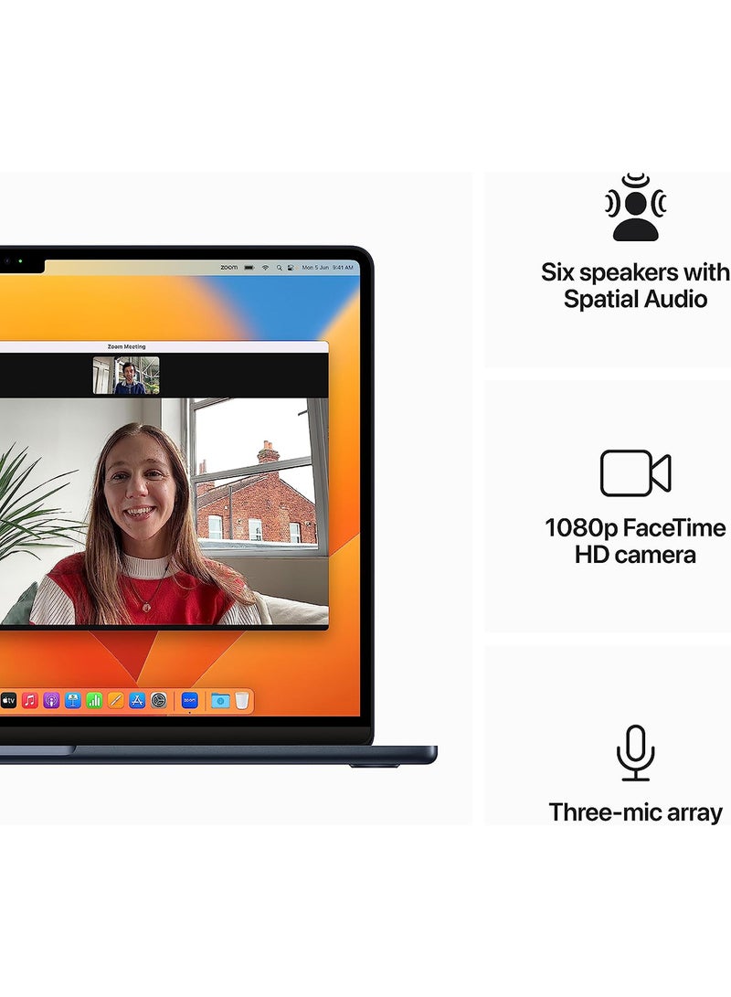 Apple - MacBook Air MQKX3 15-Inch Display, Apple M2 Chip with 8-Core CPU And 10-Core GPU, 512GB SSD,English Keyboard(International Version) Midnight - Image 1