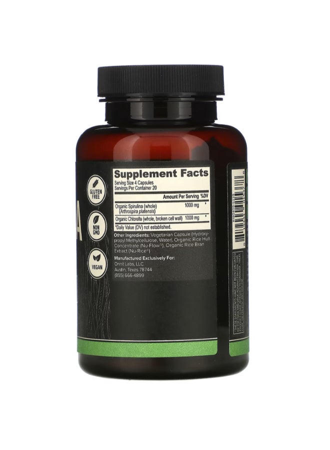 Onnit - Spirulina And Chlorella Dietary Supplement - 80 Capsules - Image 1