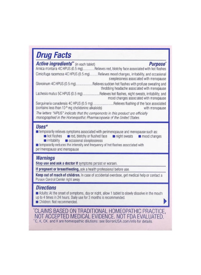 Boiron Cyclease Menopause Relief Tablets - Image 4