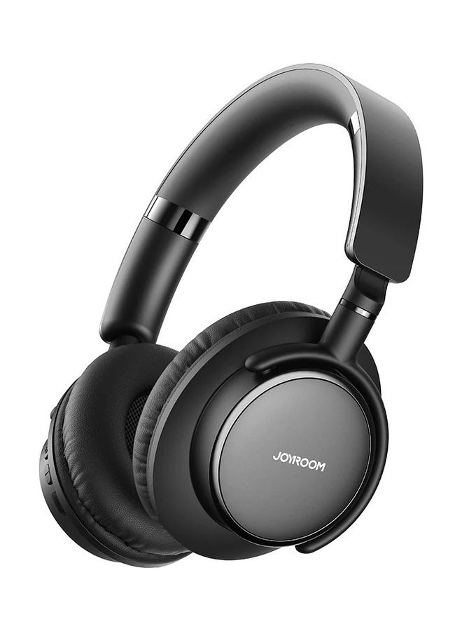JOYROOM - Wireless On Ear Headphones, Pure Bass Sound, Speed Charge, Fast USB Type-C, Multi-Point Connection, Voice Assistant With Noise Cancelling Microphone Black - Image 1