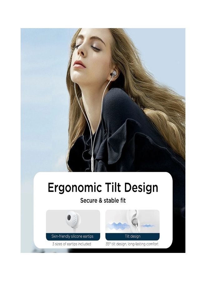 JOYROOM - In-Ear Type C Headphones Wired Earphones With Microphone USB-C Earbuds Sound Noise Isolating Compatible New iPad, iPad Pro, Samsung Galaxy, iPad Air Etc 1.2M White - Image 1