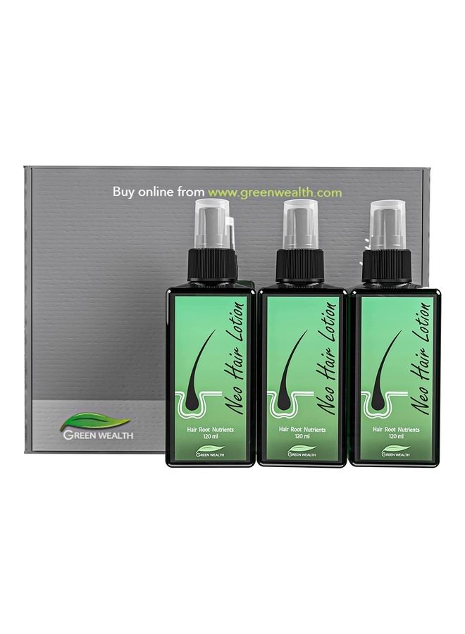 Green Wealth - Neo Hair Lotion - Hair Root Nutrients 120ml Pack of 3 Clear 120ml - Image 1